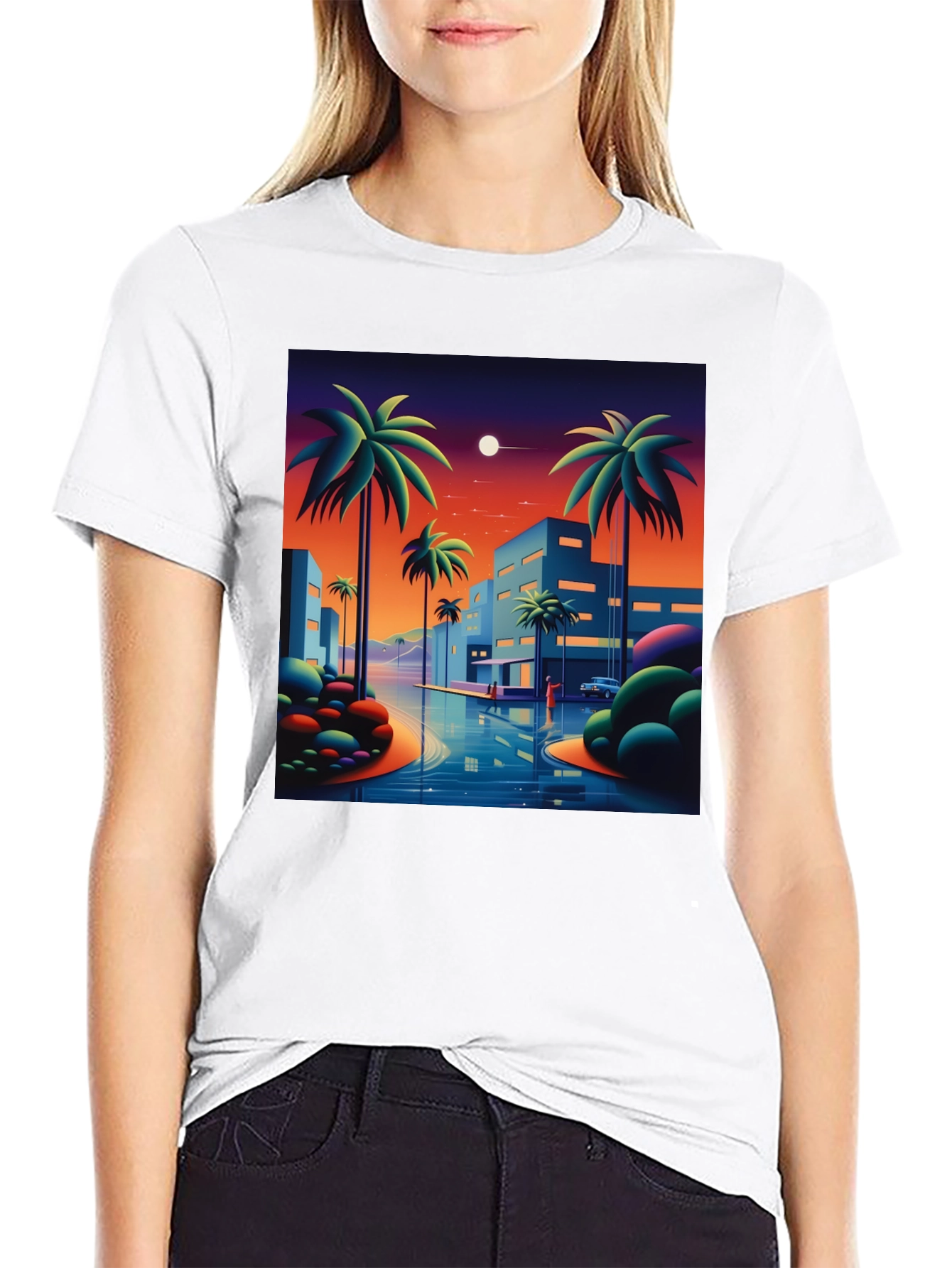 Sunset Palm Graphic Tee