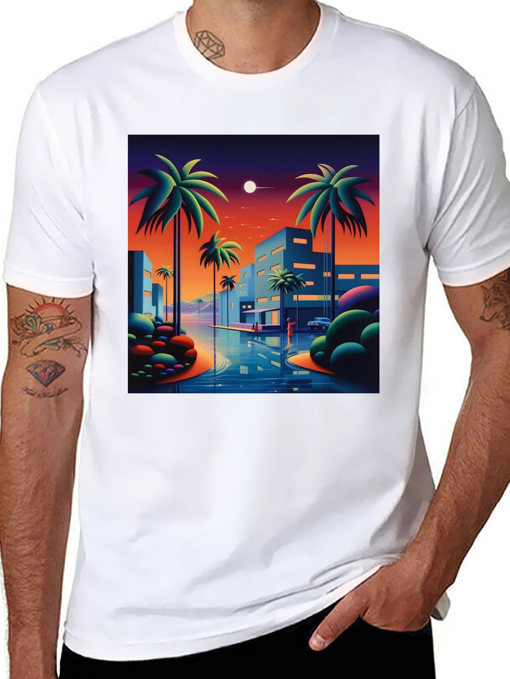 Sunset Palm Graphic Tee