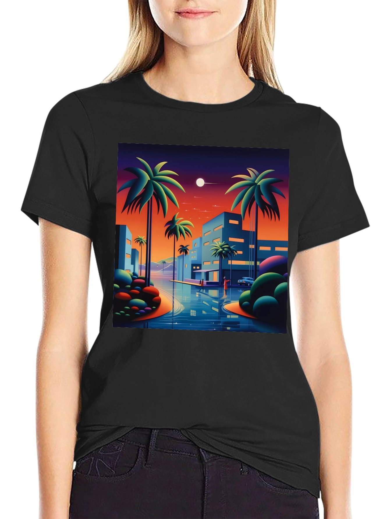 Sunset Palm Graphic Tee