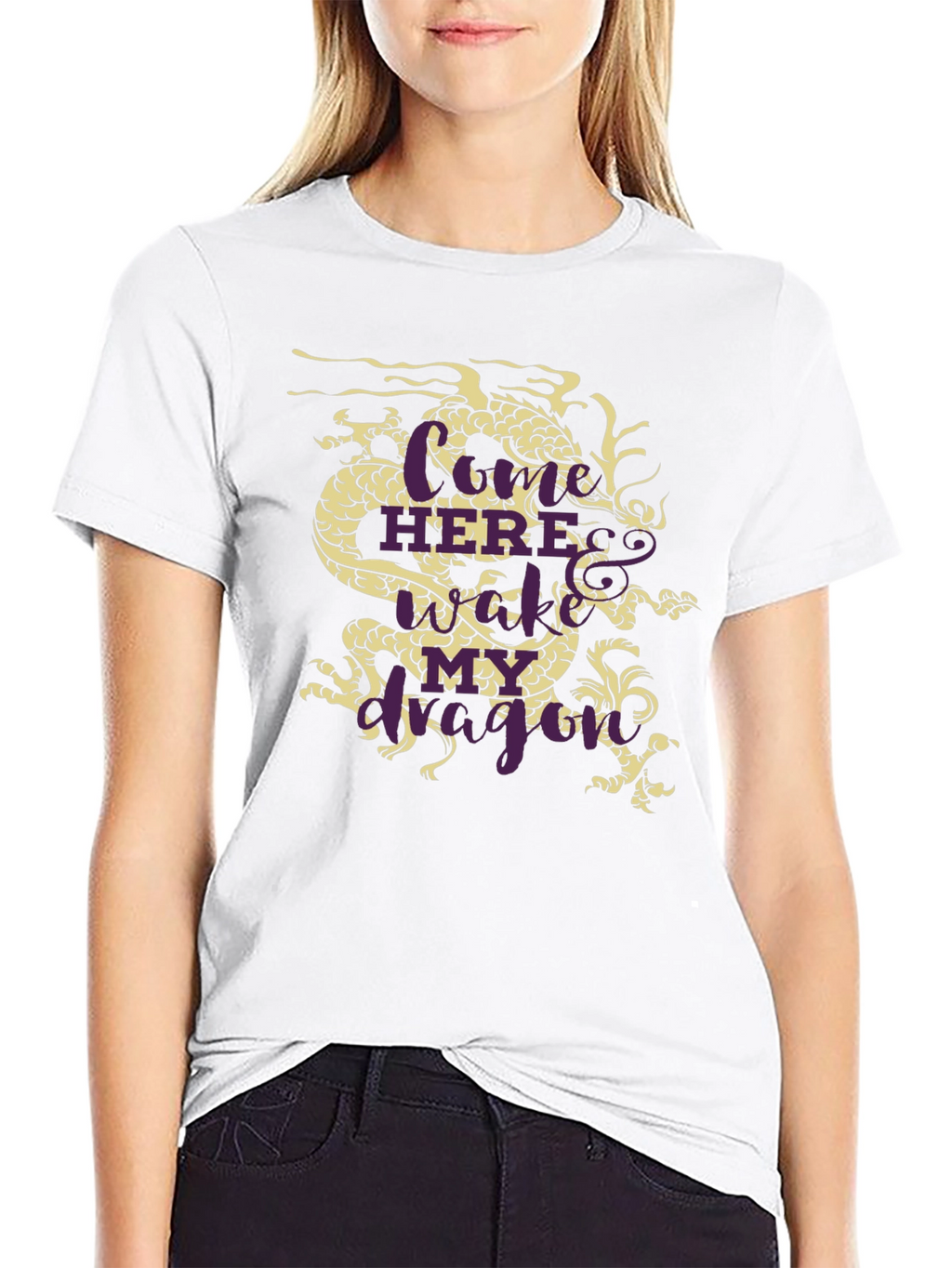 Dragon Graphic Tee - Here Be Dragons Black T-Shirt