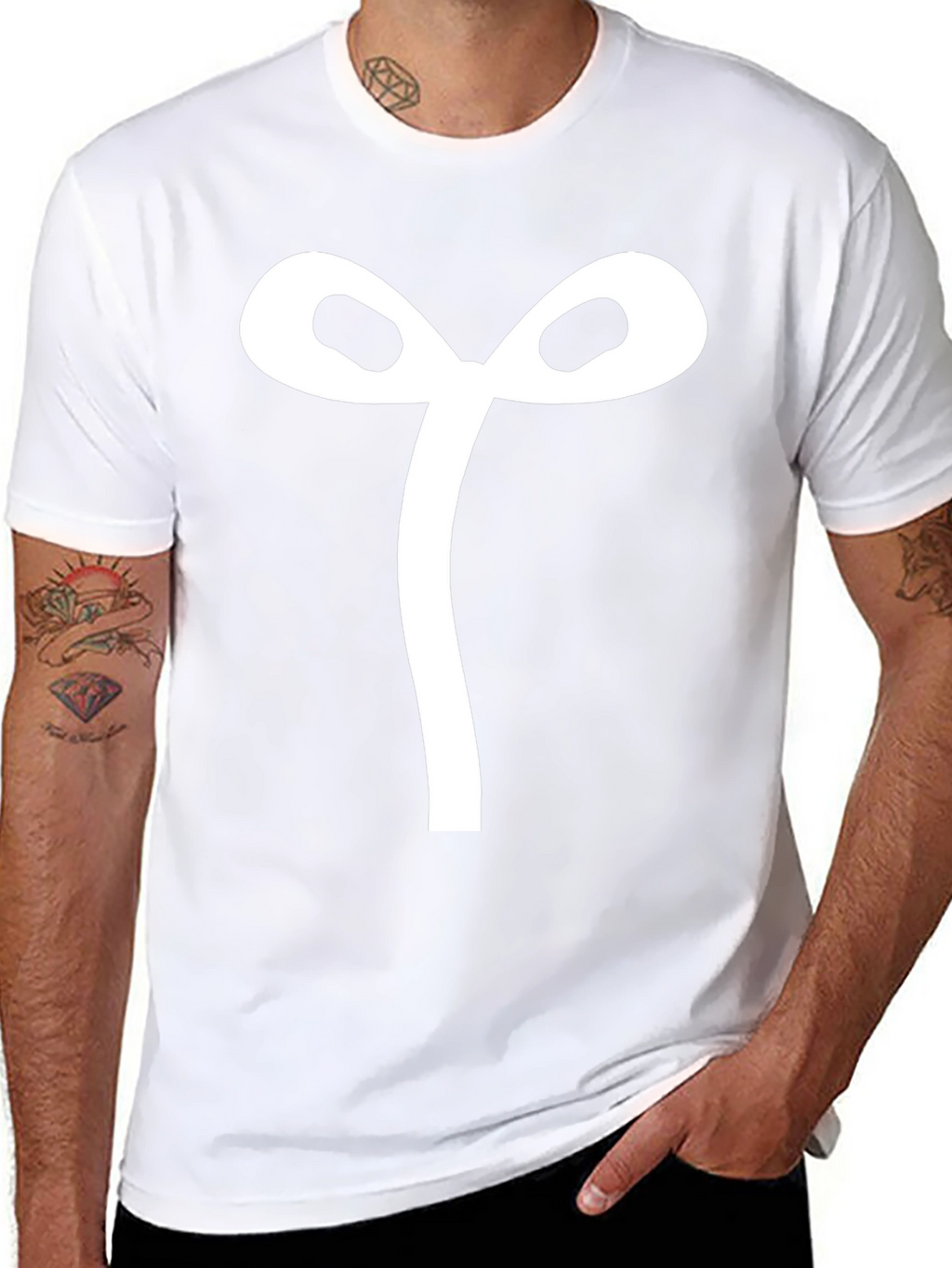 Bow Tie Graphic Tee - Mens Black T-Shirt