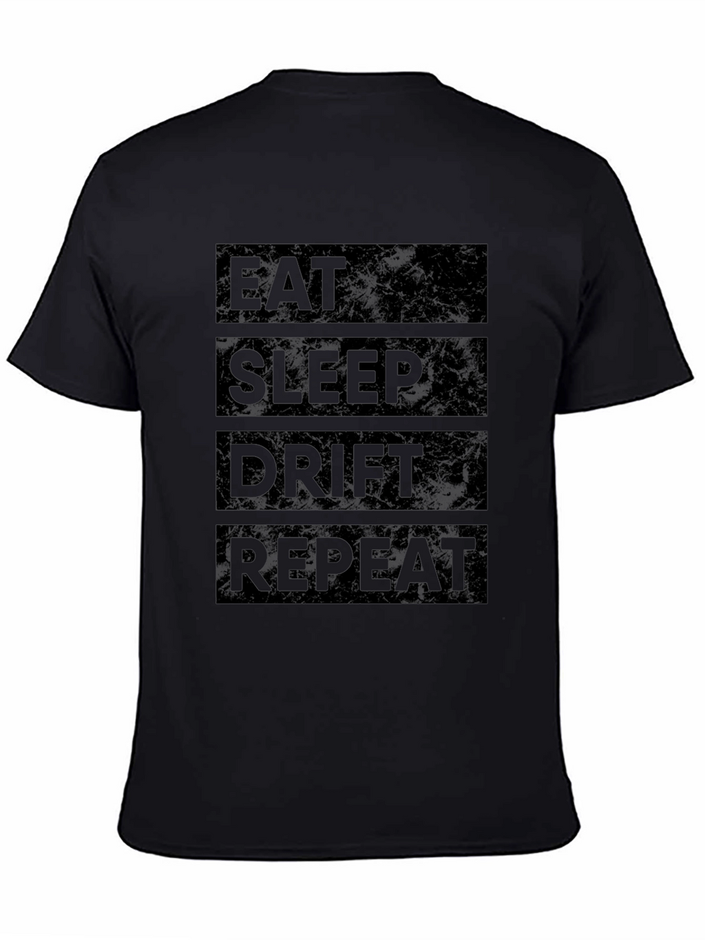 Eat Sleep Drift Repeat Black Graphic Tee