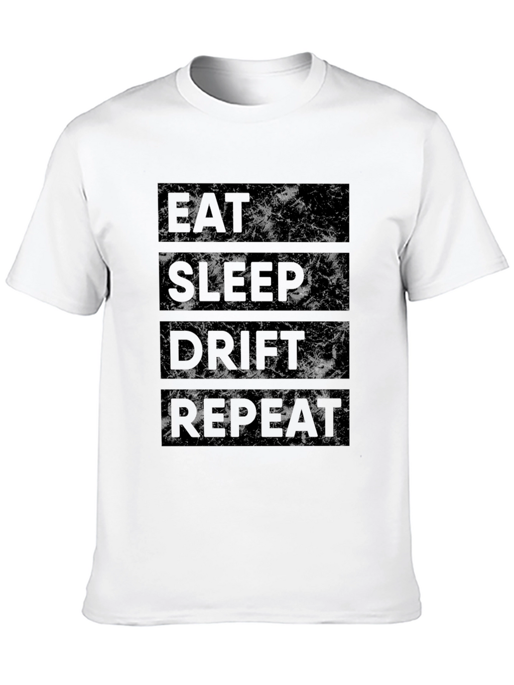Eat Sleep Drift Repeat Black Graphic Tee