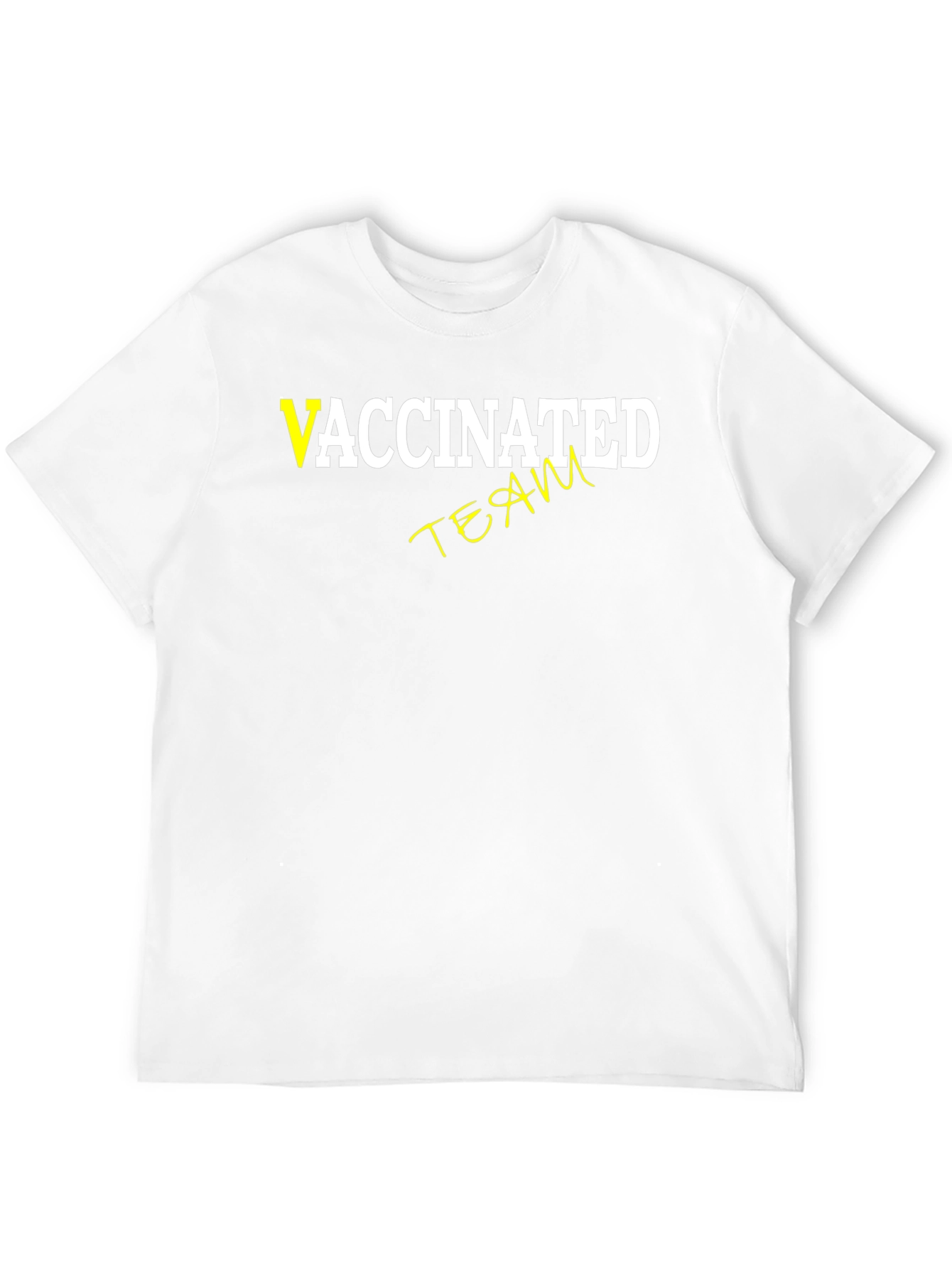 Vaccinated Team T-Shirt - Black Cotton Tee