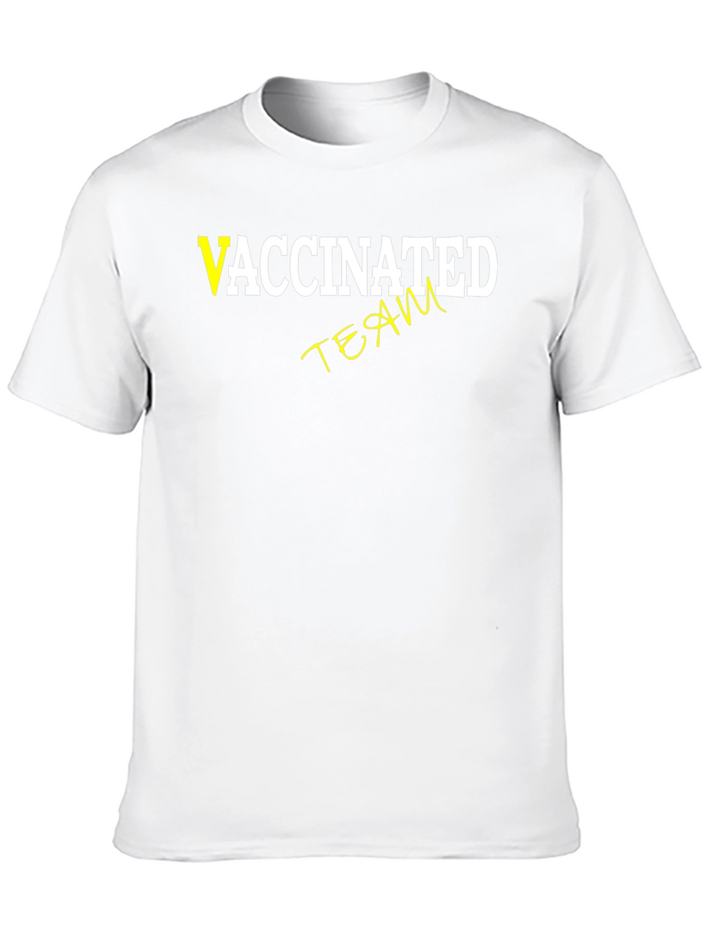 Vaccinated Team T-Shirt - Black Cotton Tee