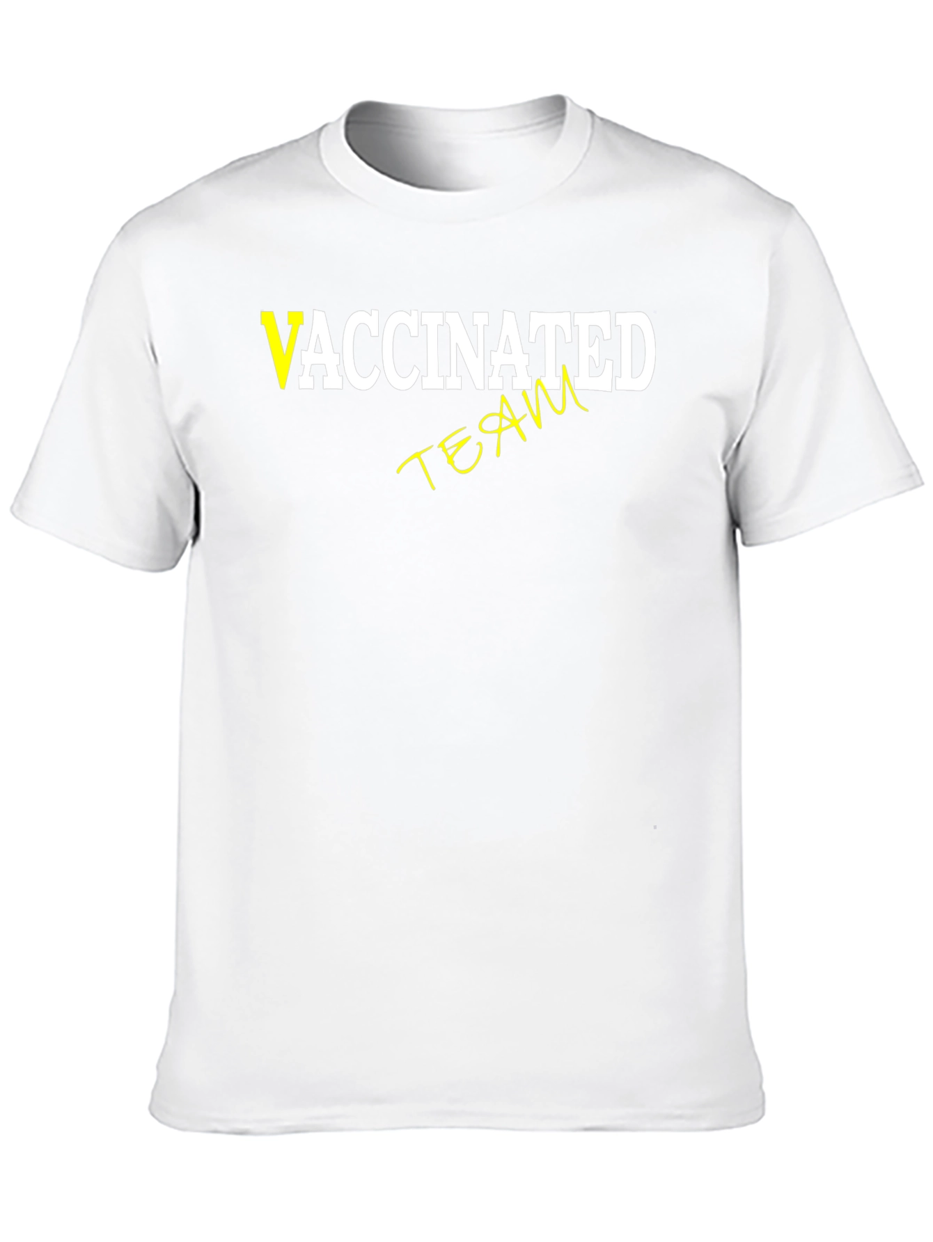 Vaccinated Team T-Shirt - Black Cotton Tee