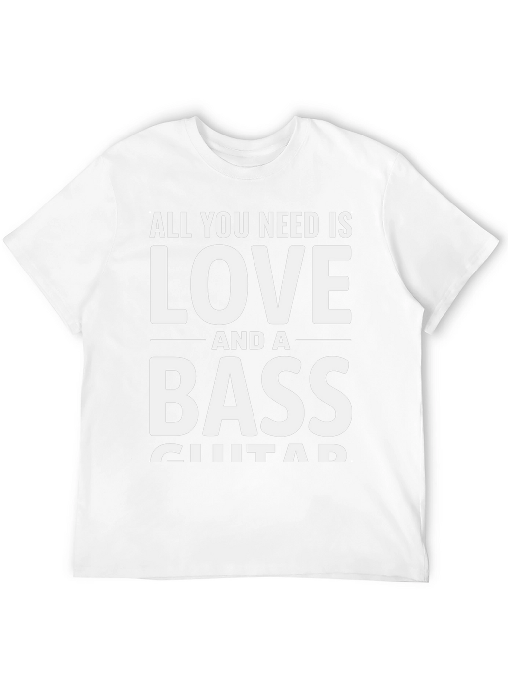 Love and Bass Guitar Black T-Shirt - Musician Tee