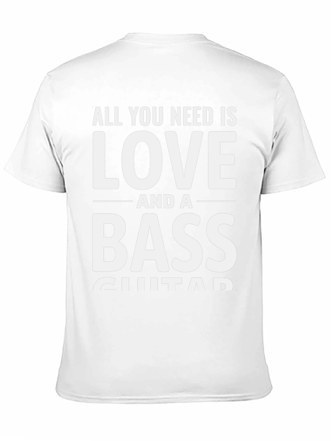 Love and Bass Guitar Black T-Shirt - Musician Tee
