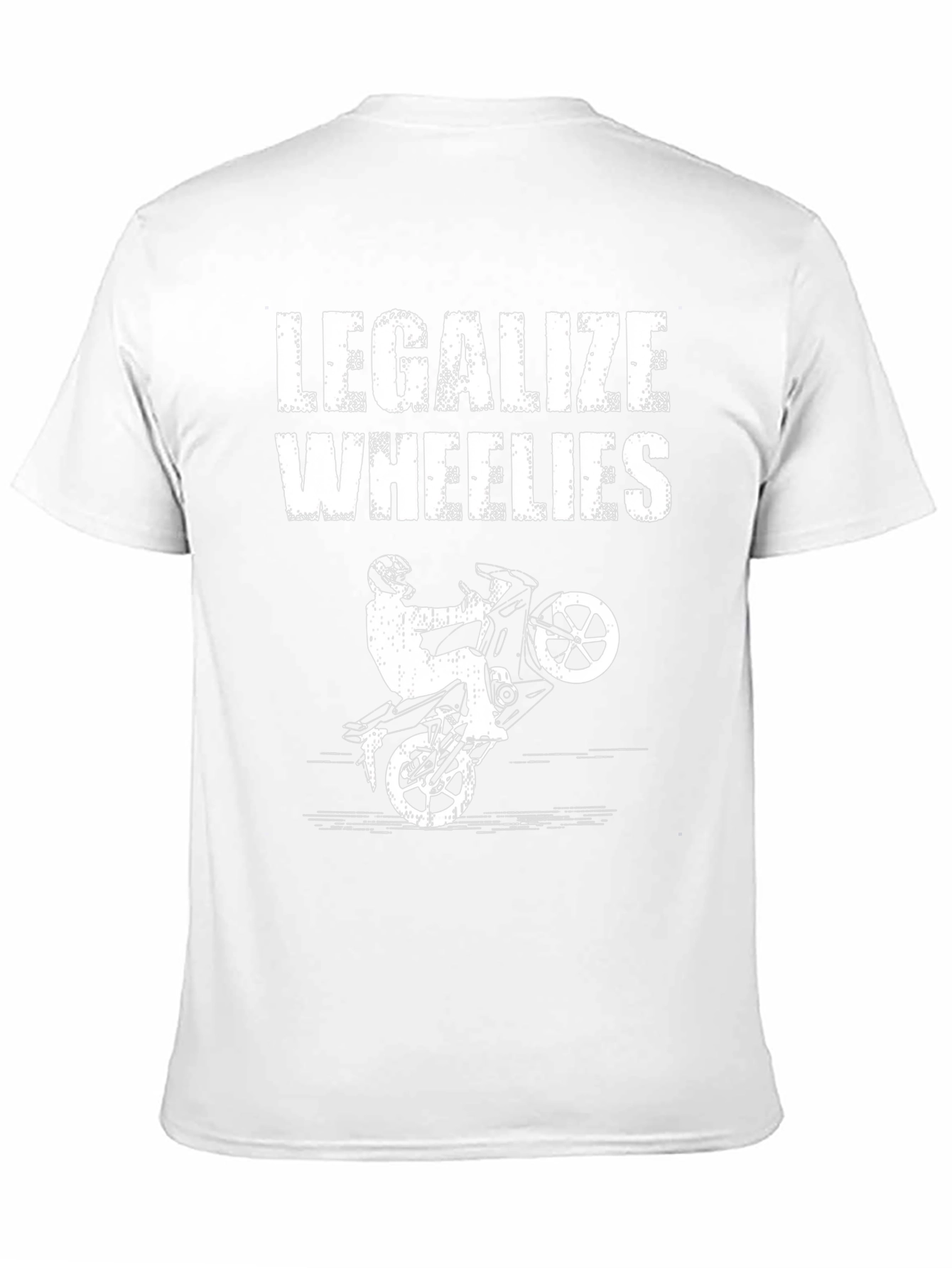 Legalize Wheelies Graphic Tee - Motorcycle Stunt Shirt