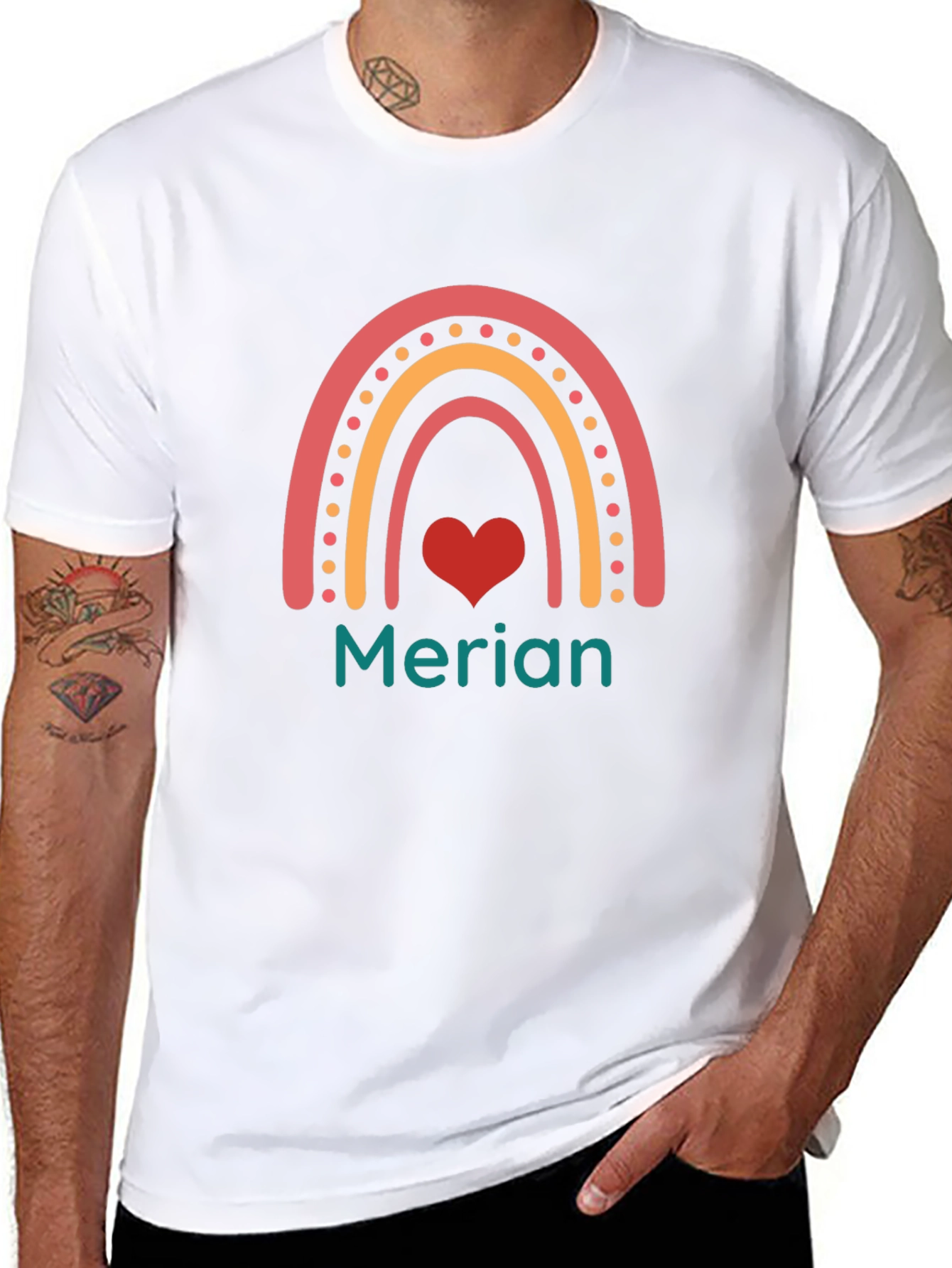 Merian Rainbow Heart Graphic Tee
