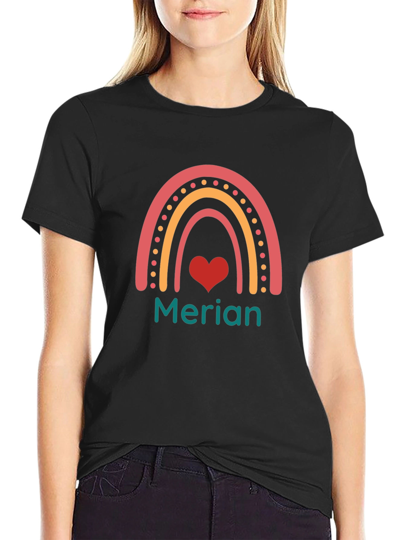 Merian Rainbow Heart Graphic Tee