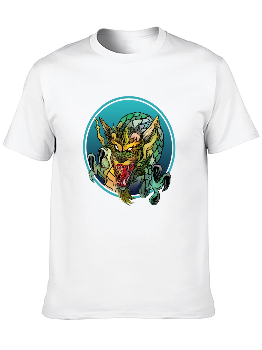 Dragon Graphic Print Black T-Shirt