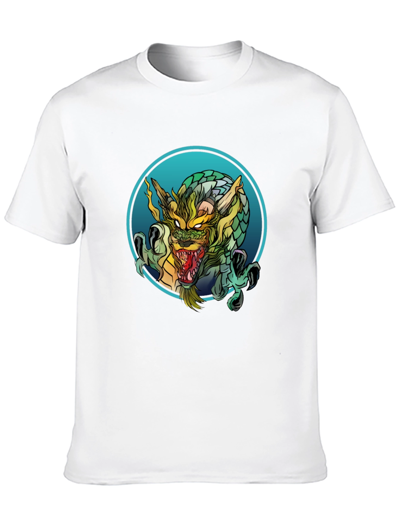 Dragon Graphic Print Black T-Shirt