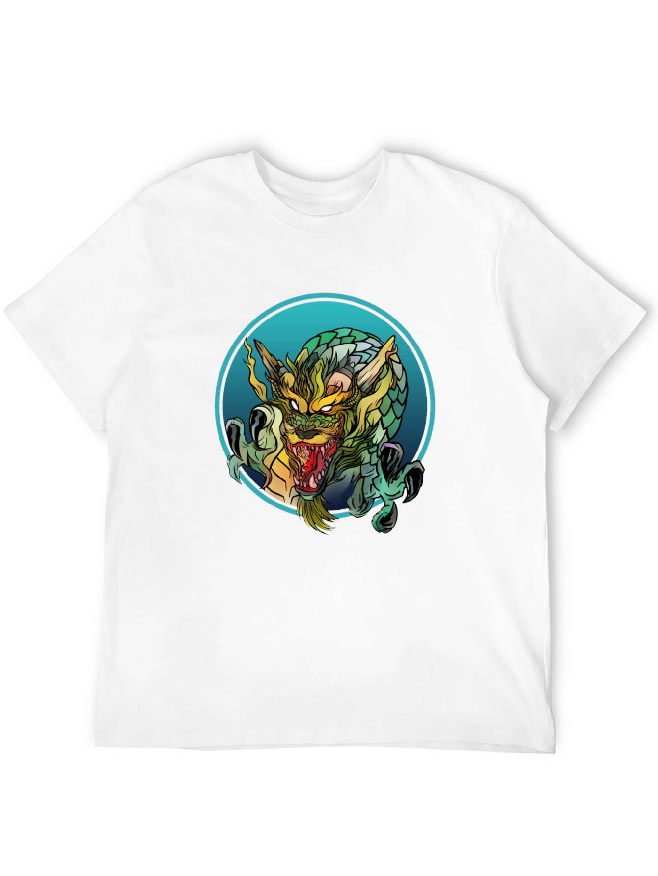 Dragon Graphic Print Black T-Shirt