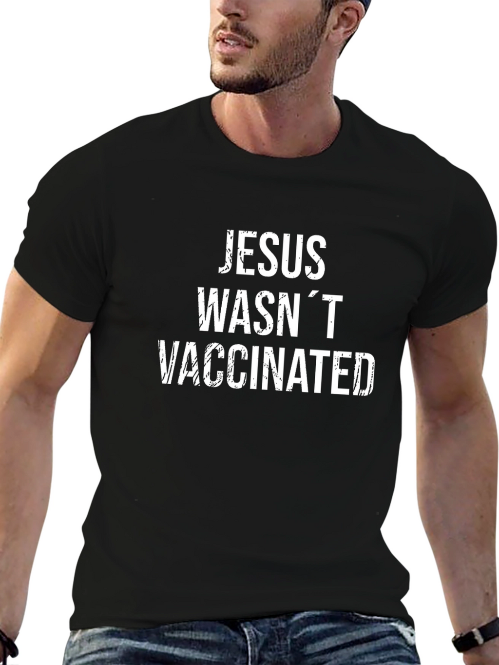 Jesus Wasnt Vaccinated Graphic Tee
