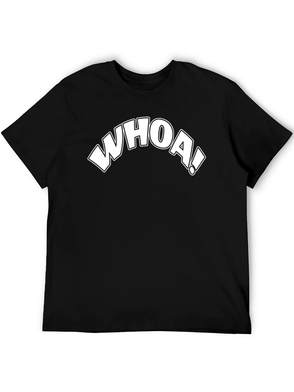 Whoa! Graphic Print Black T-Shirt - Cool Casual Tee