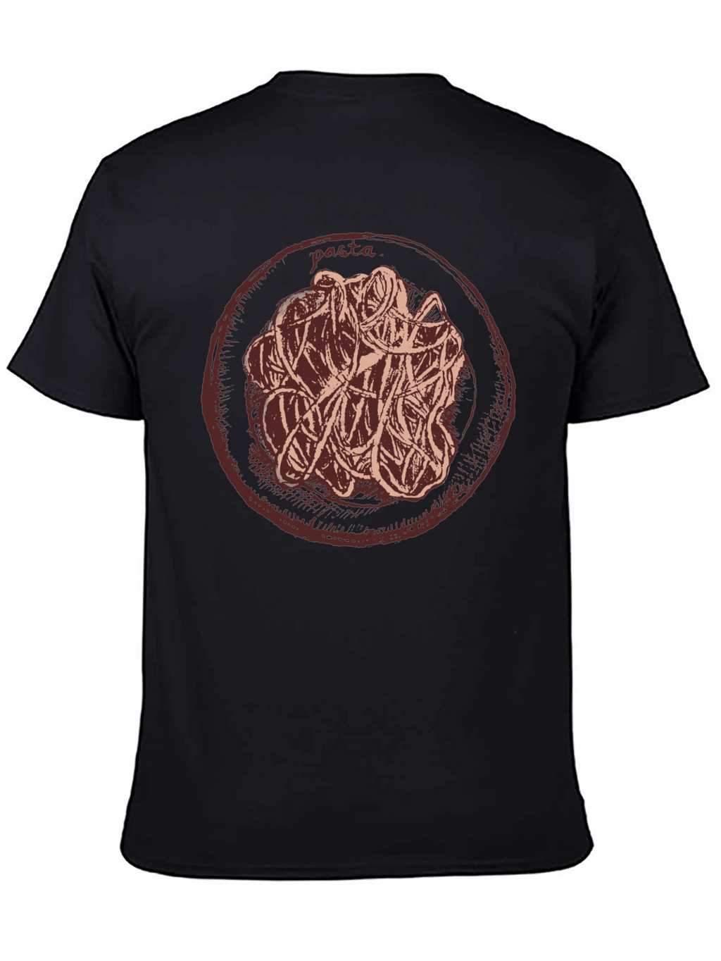 Pasta Graphic T-Shirt Casual Crew Neck Tee