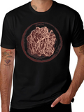 Pasta Graphic T-Shirt Casual Crew Neck Tee