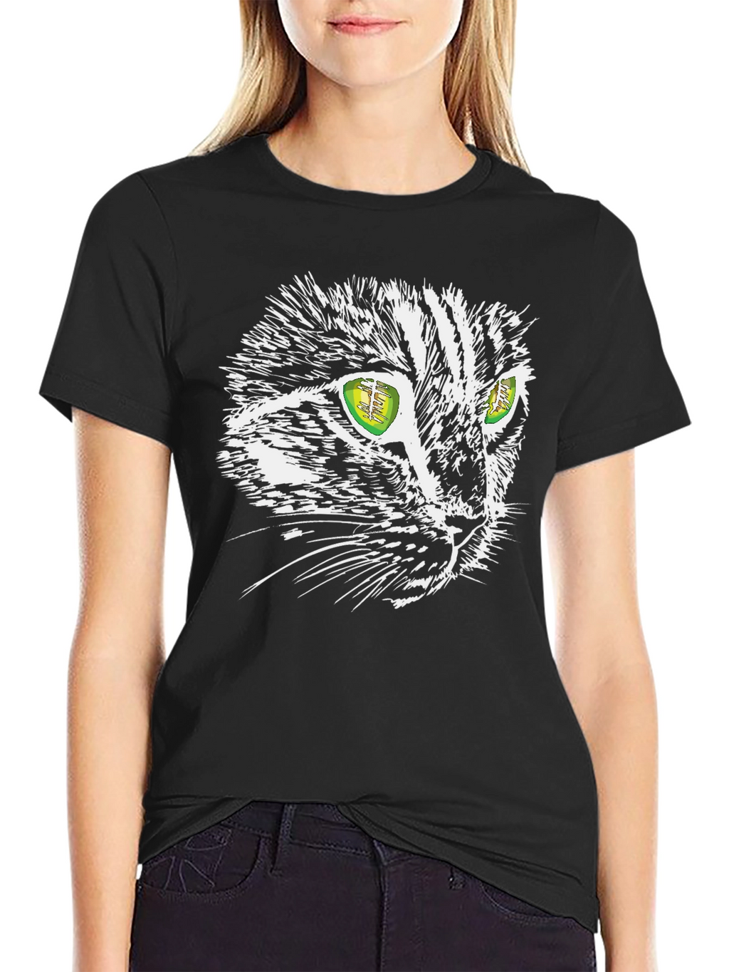 Cool Cat Graphic Tee - Black Unisex T-Shirt