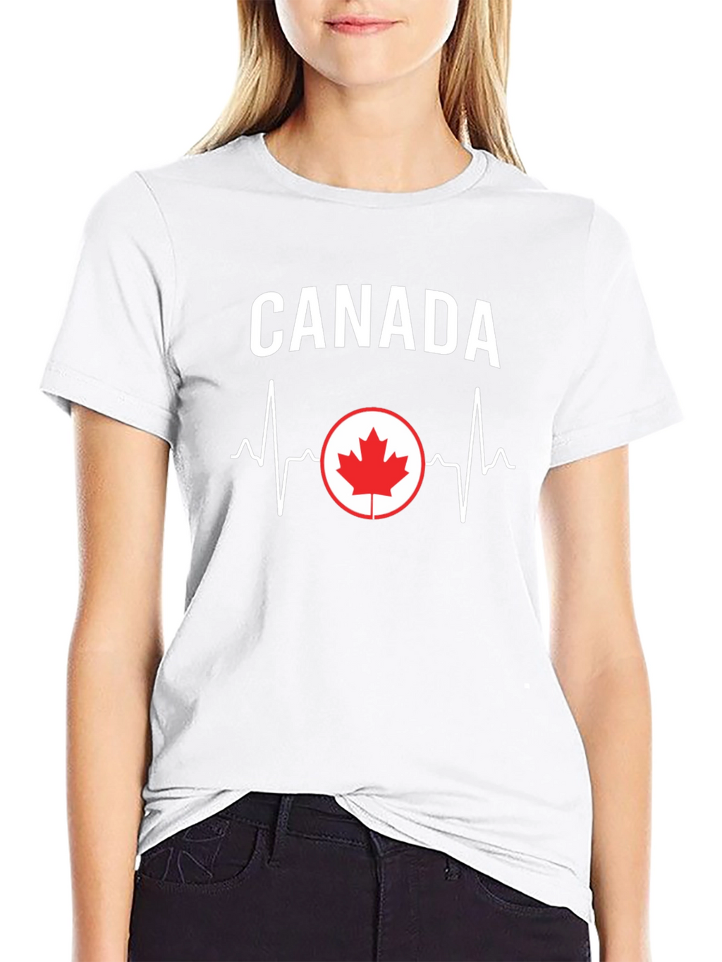 Canada Heartbeat T-Shirt - Black