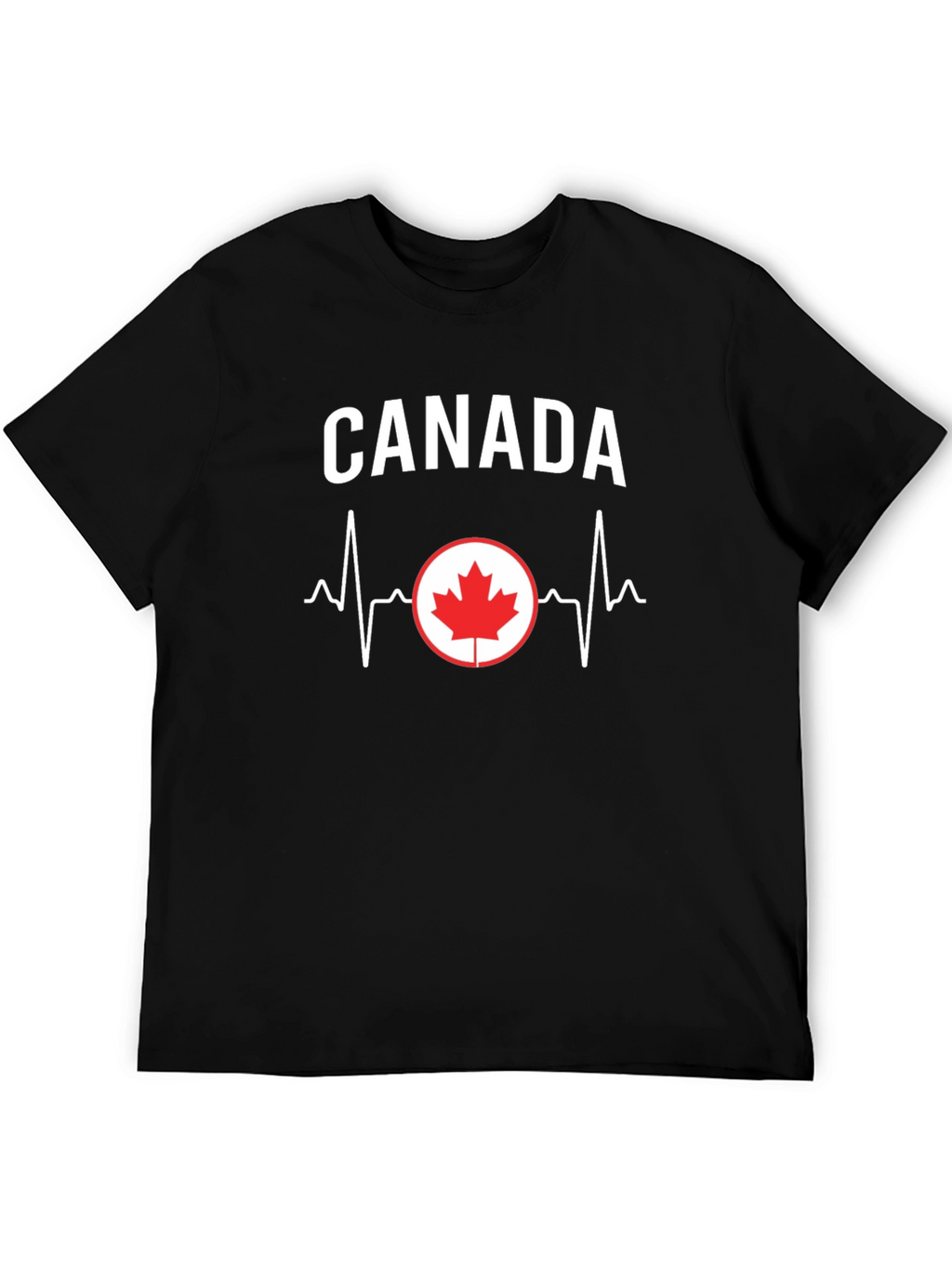 Canada Heartbeat T-Shirt - Black