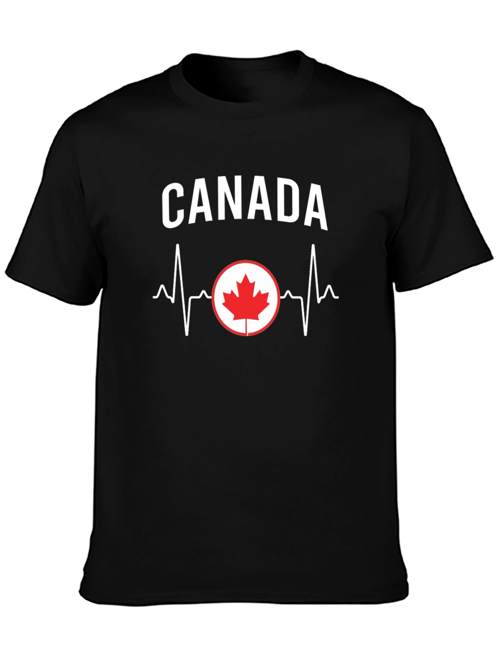 Canada Heartbeat T-Shirt - Black