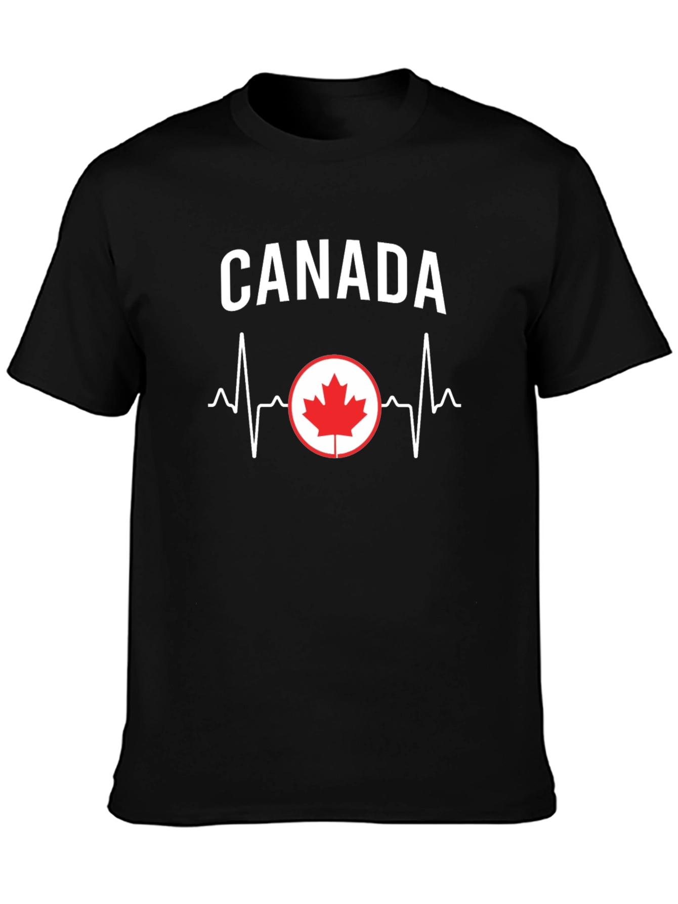 Canada Heartbeat T-Shirt - Black