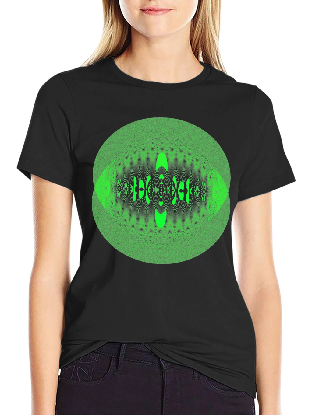 Green Eye Illusion Graphic Tee