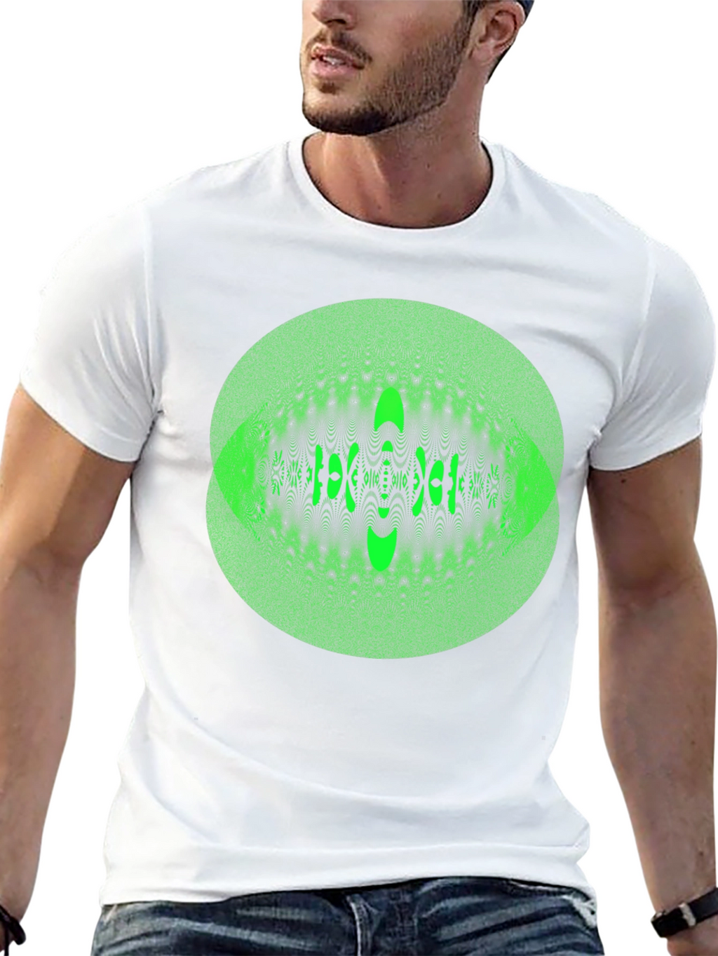 Green Eye Illusion Graphic Tee