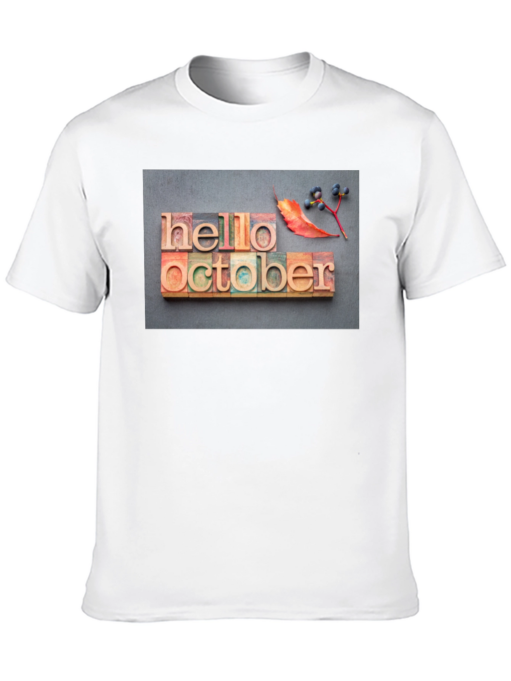 Hello October Graphic T-Shirt - Fall Season Tee