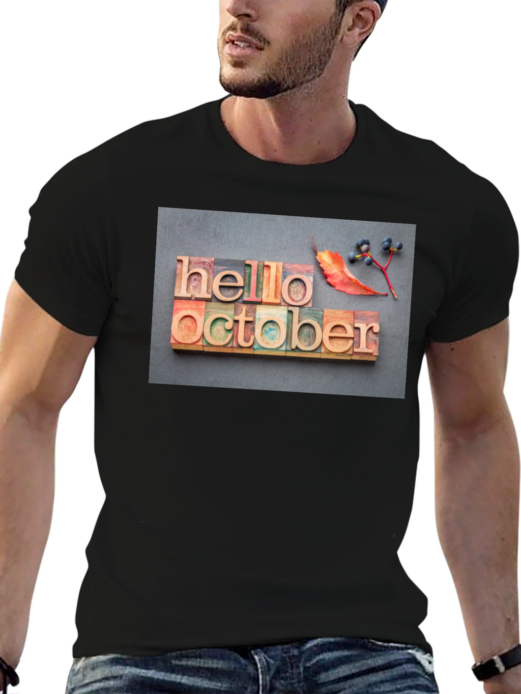 Hello October Graphic T-Shirt - Fall Season Tee