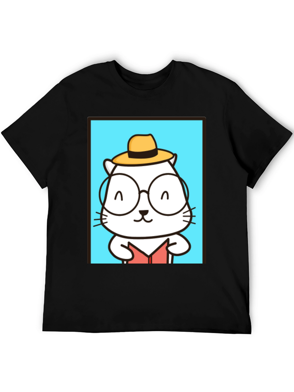 Cool Cat Reader T-Shirt - Unique Graphic Tee