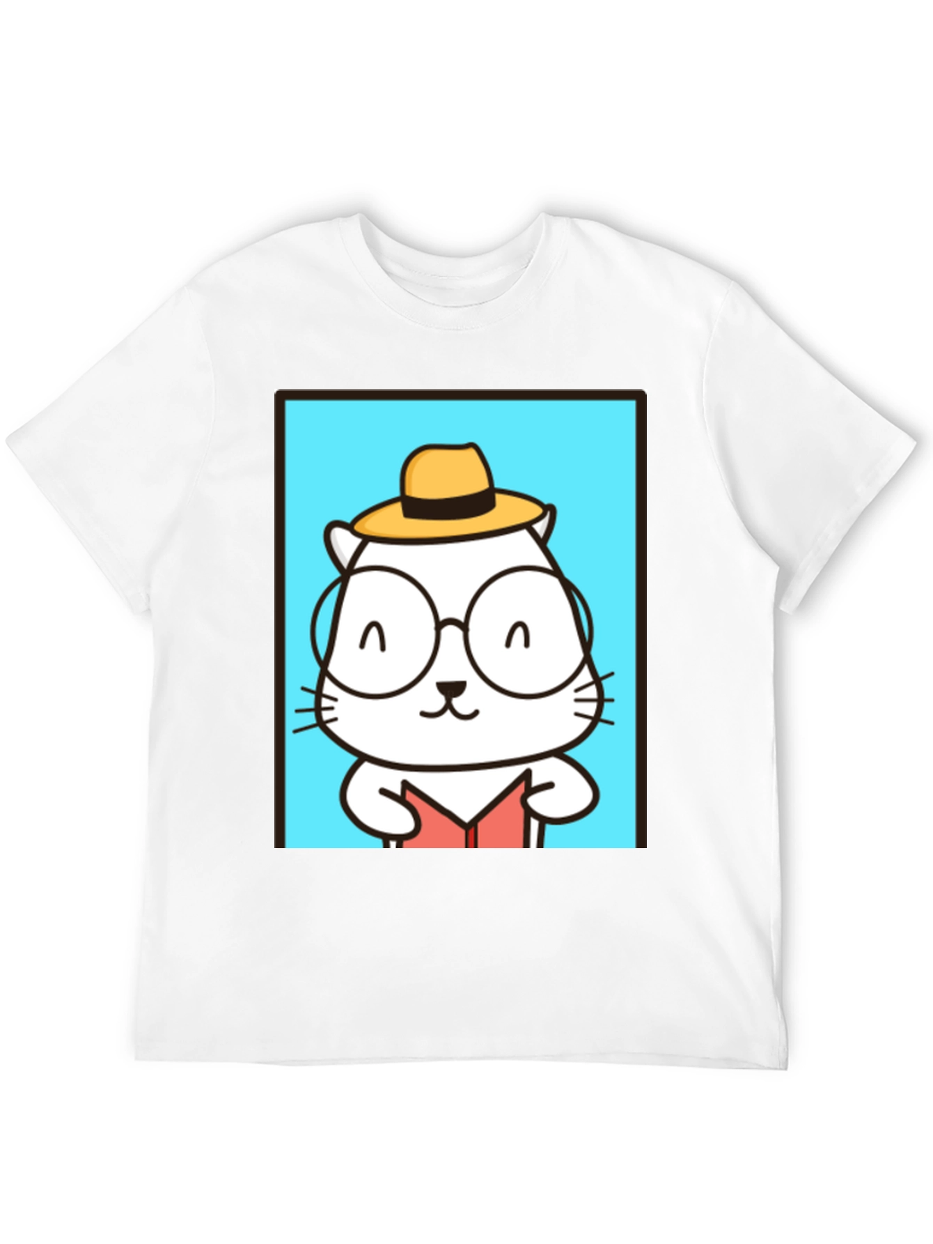 Cool Cat Reader T-Shirt - Unique Graphic Tee