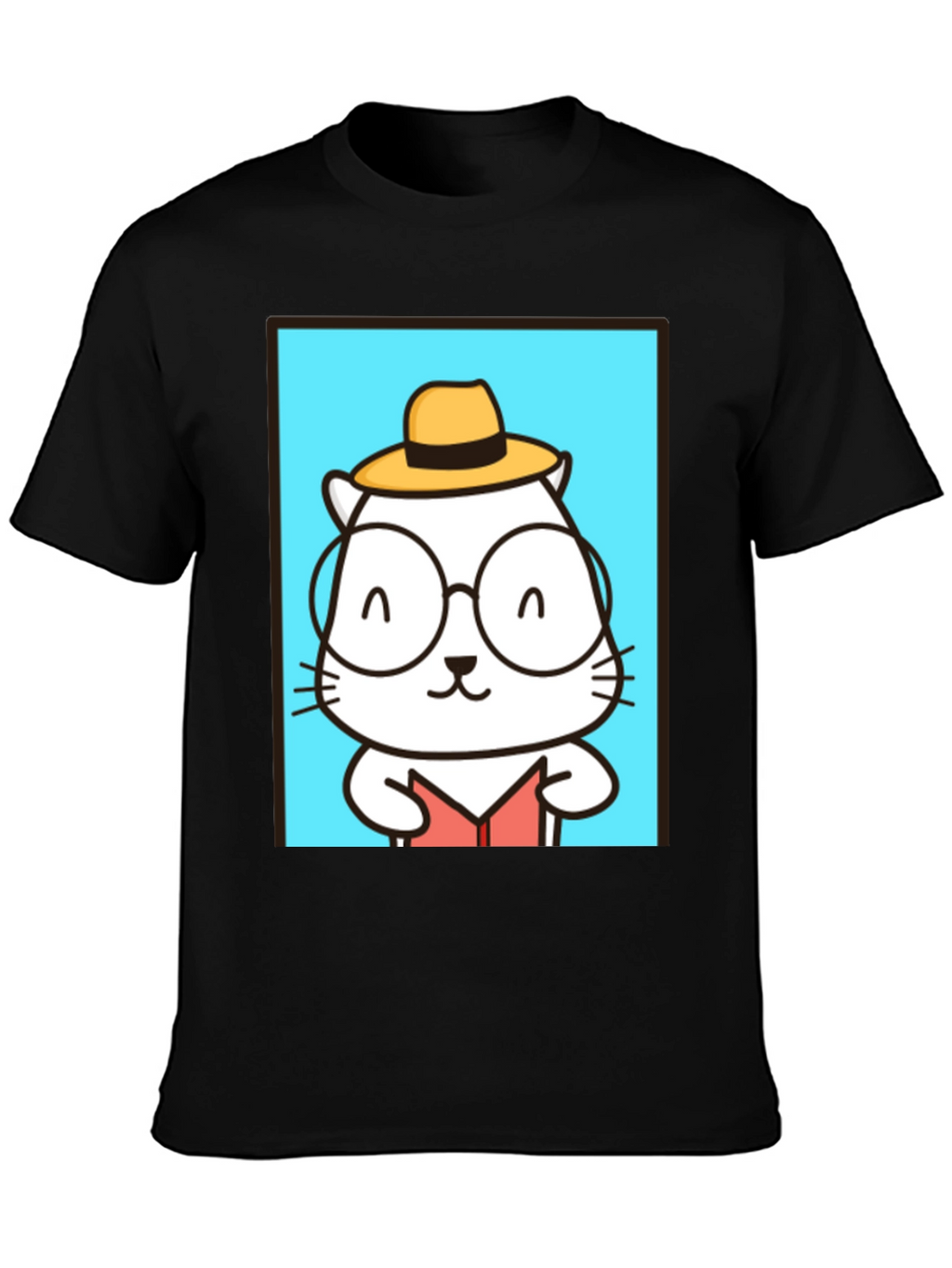 Cool Cat Reader T-Shirt - Unique Graphic Tee