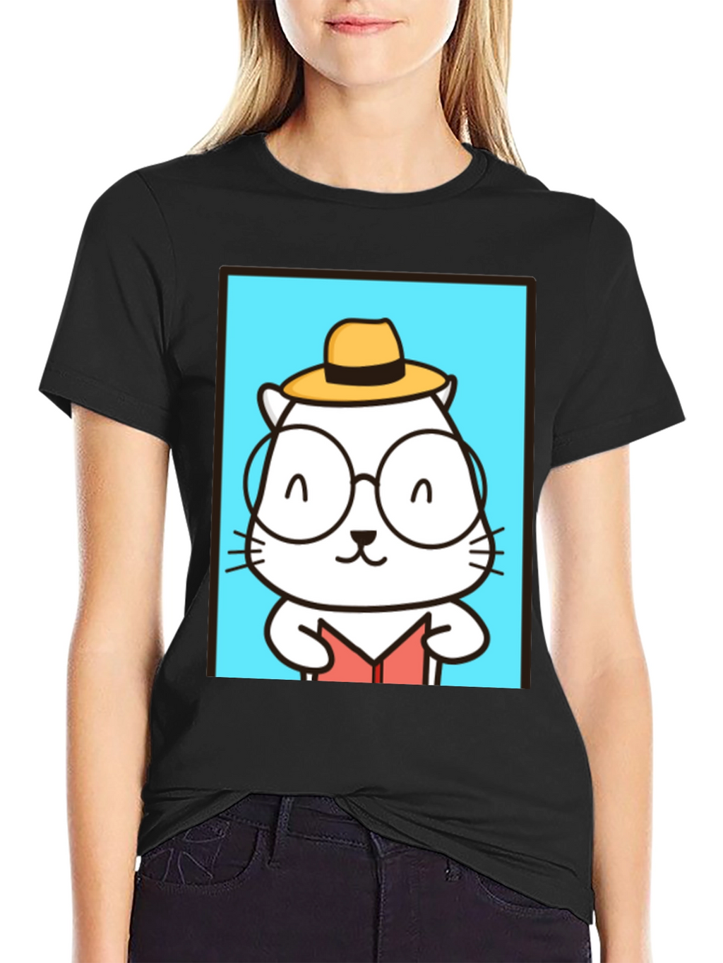 Cool Cat Reader T-Shirt - Unique Graphic Tee