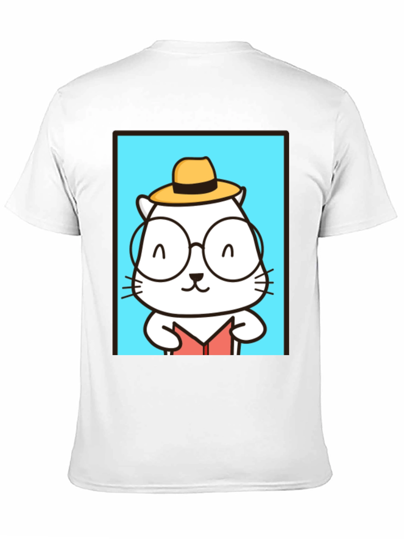 Cool Cat Reader T-Shirt - Unique Graphic Tee