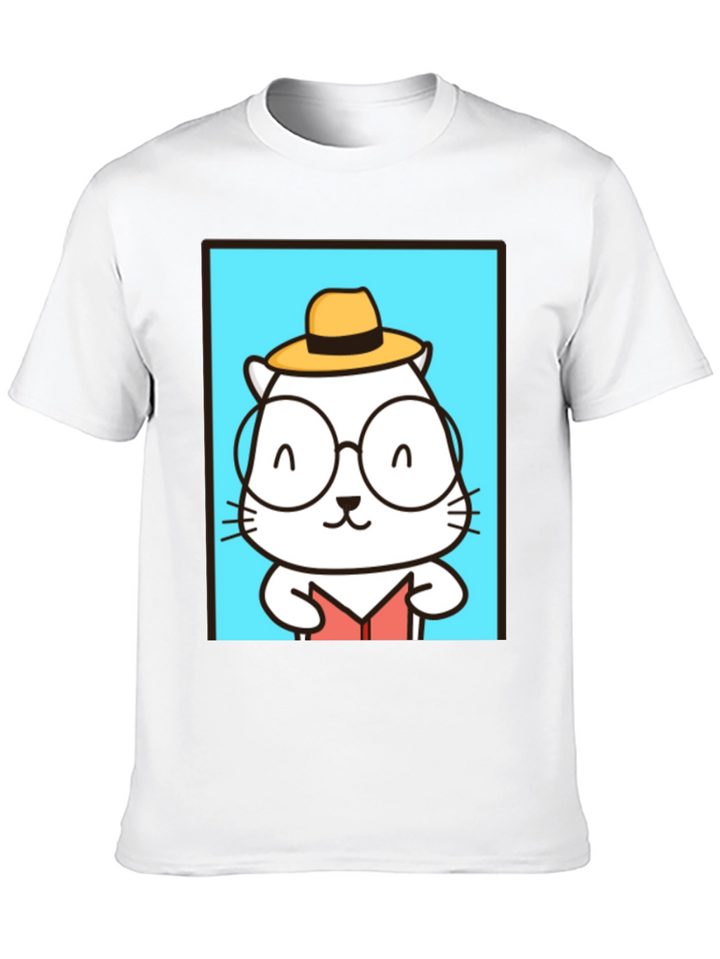 Cool Cat Reader T-Shirt - Unique Graphic Tee