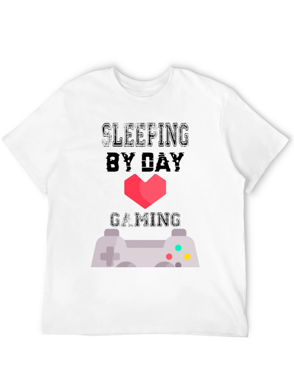 Sleeping By Day Gaming By Night Graphic Tee