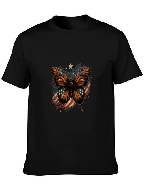 American Flag Butterfly Graphic Tee
