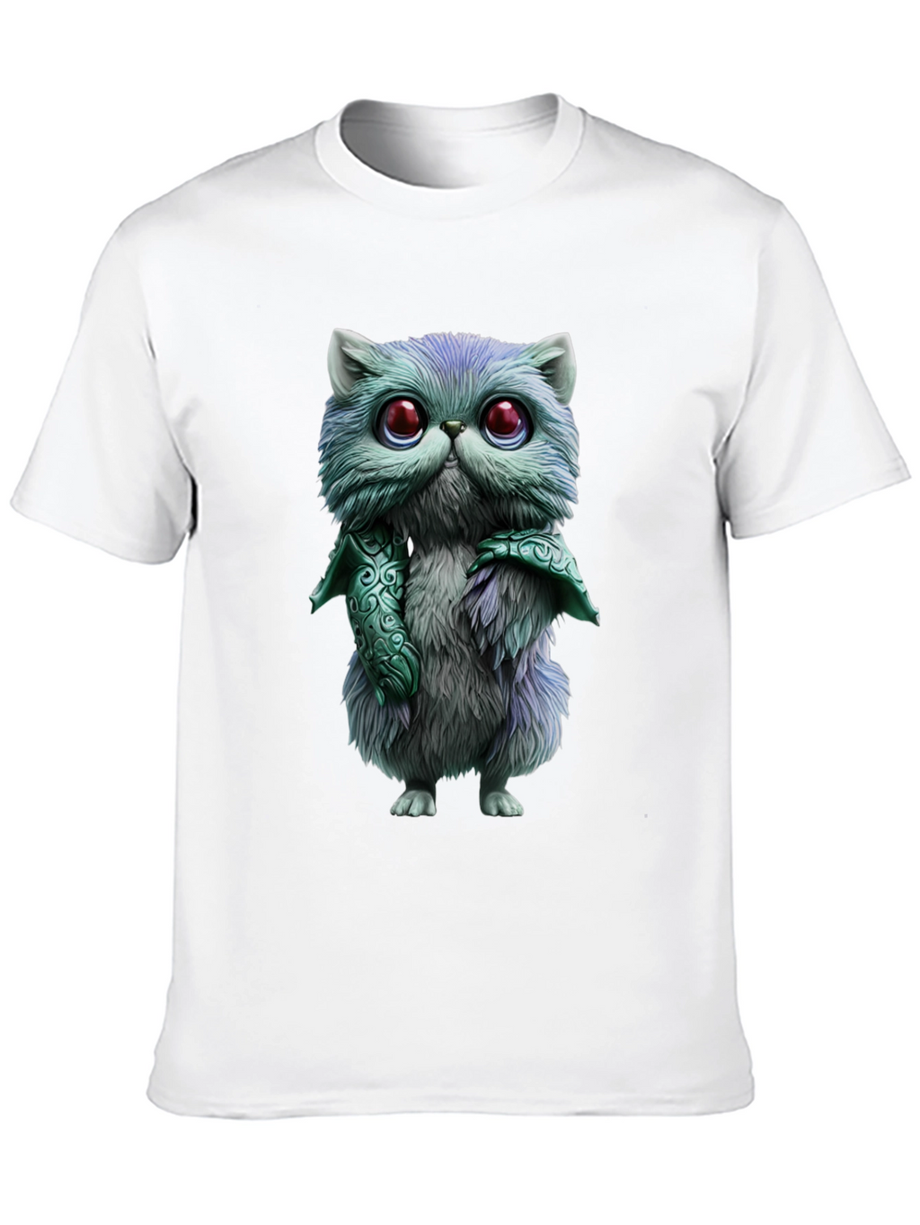 Whimsical Feline T-Shirt - Cute Cartoon Cat Design