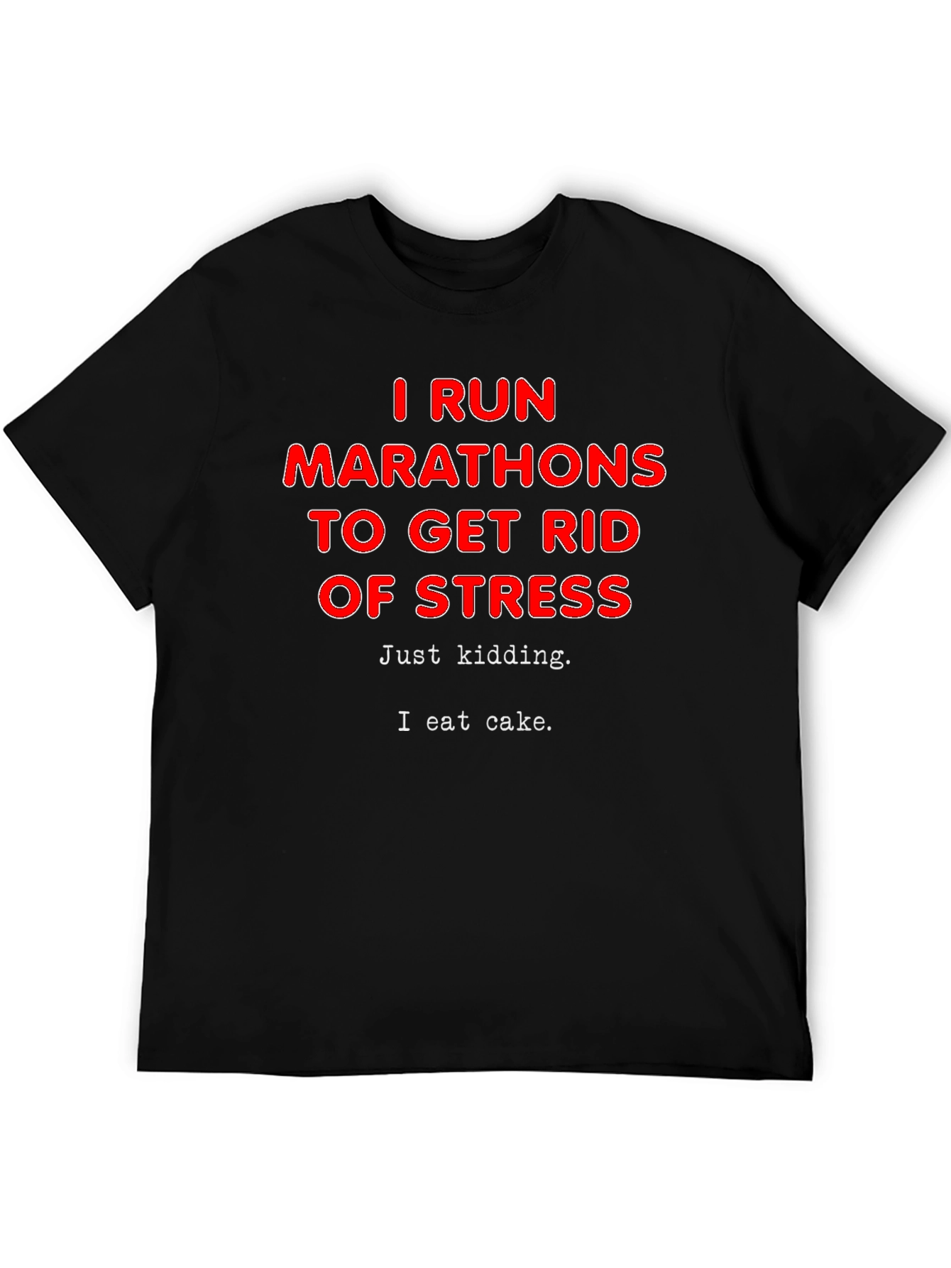 Funny Marathon Runner T-Shirt - I Eat Cake Design