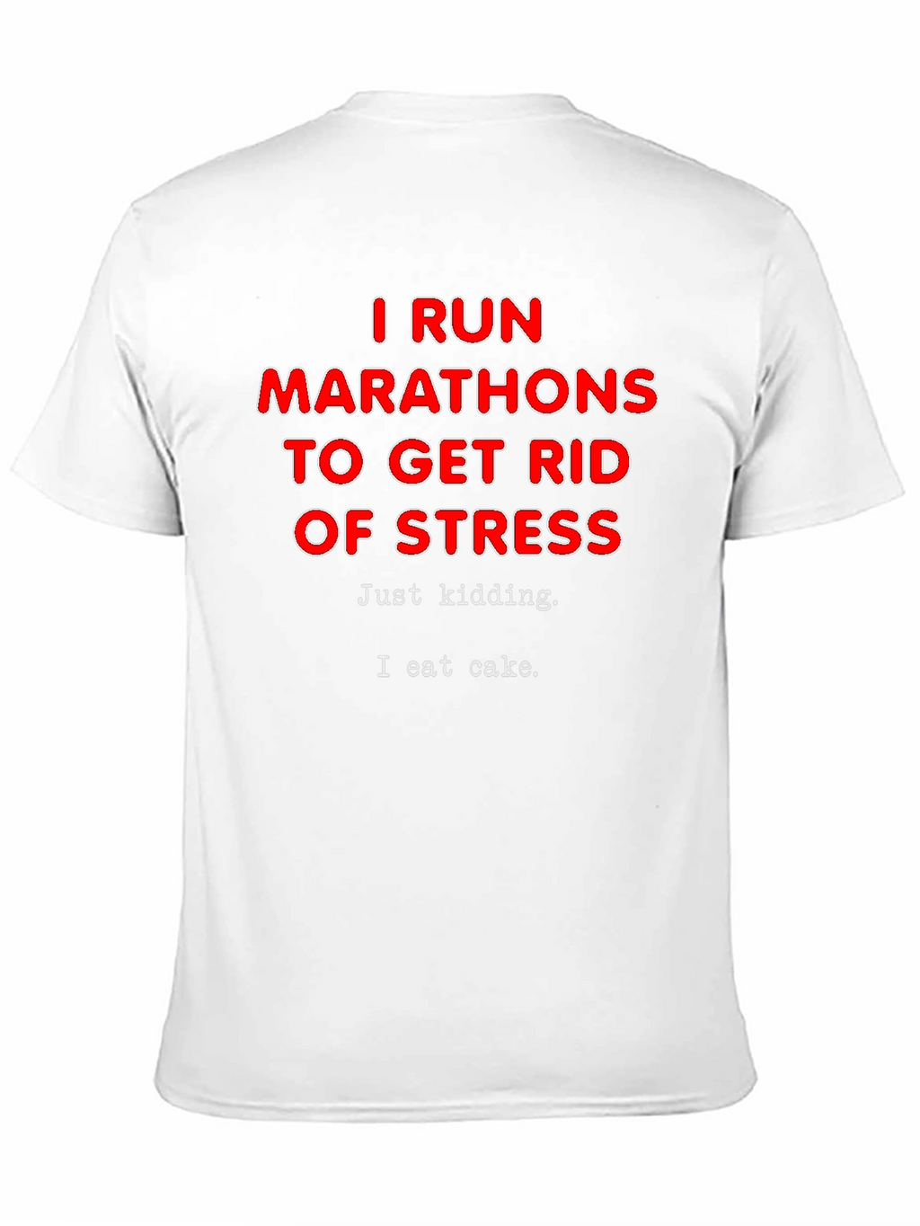 Funny Marathon Runner T-Shirt - I Eat Cake Design