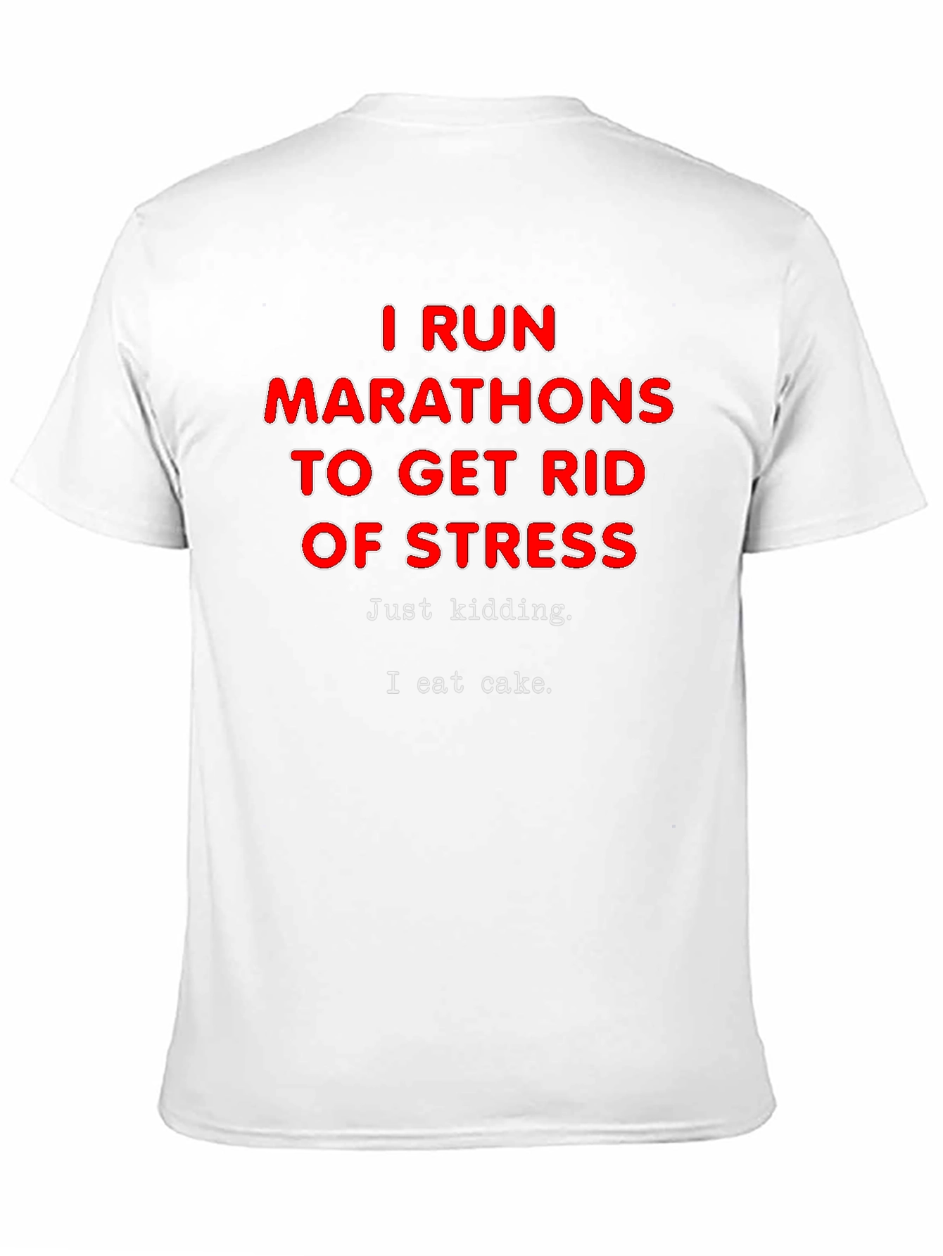 Funny Marathon Runner T-Shirt - I Eat Cake Design