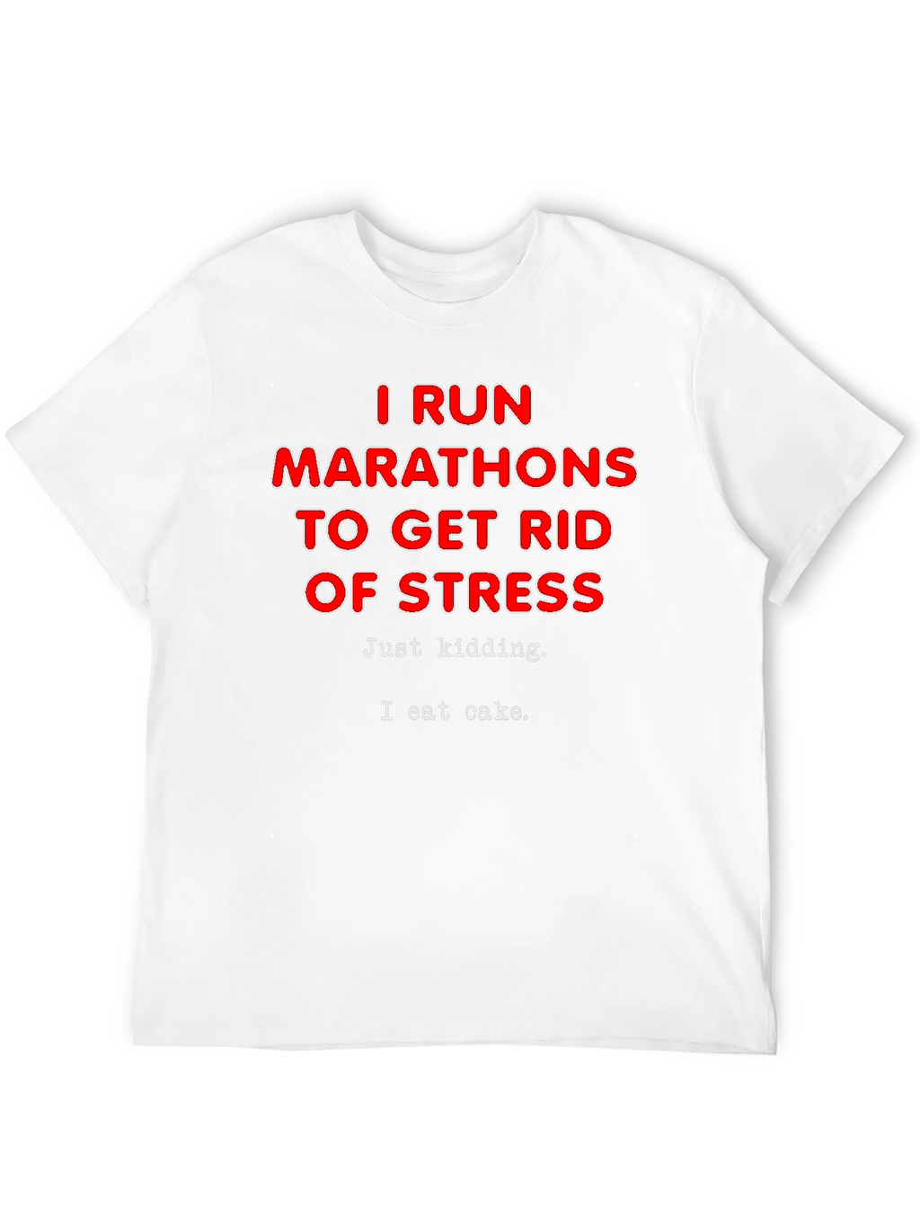 Funny Marathon Runner T-Shirt - I Eat Cake Design