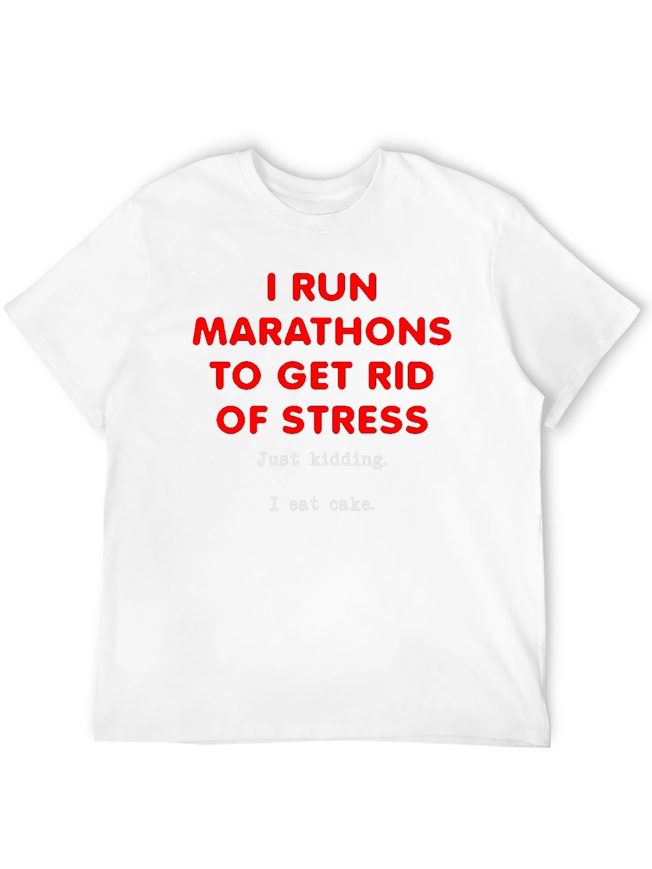 Funny Marathon Runner T-Shirt - I Eat Cake Design