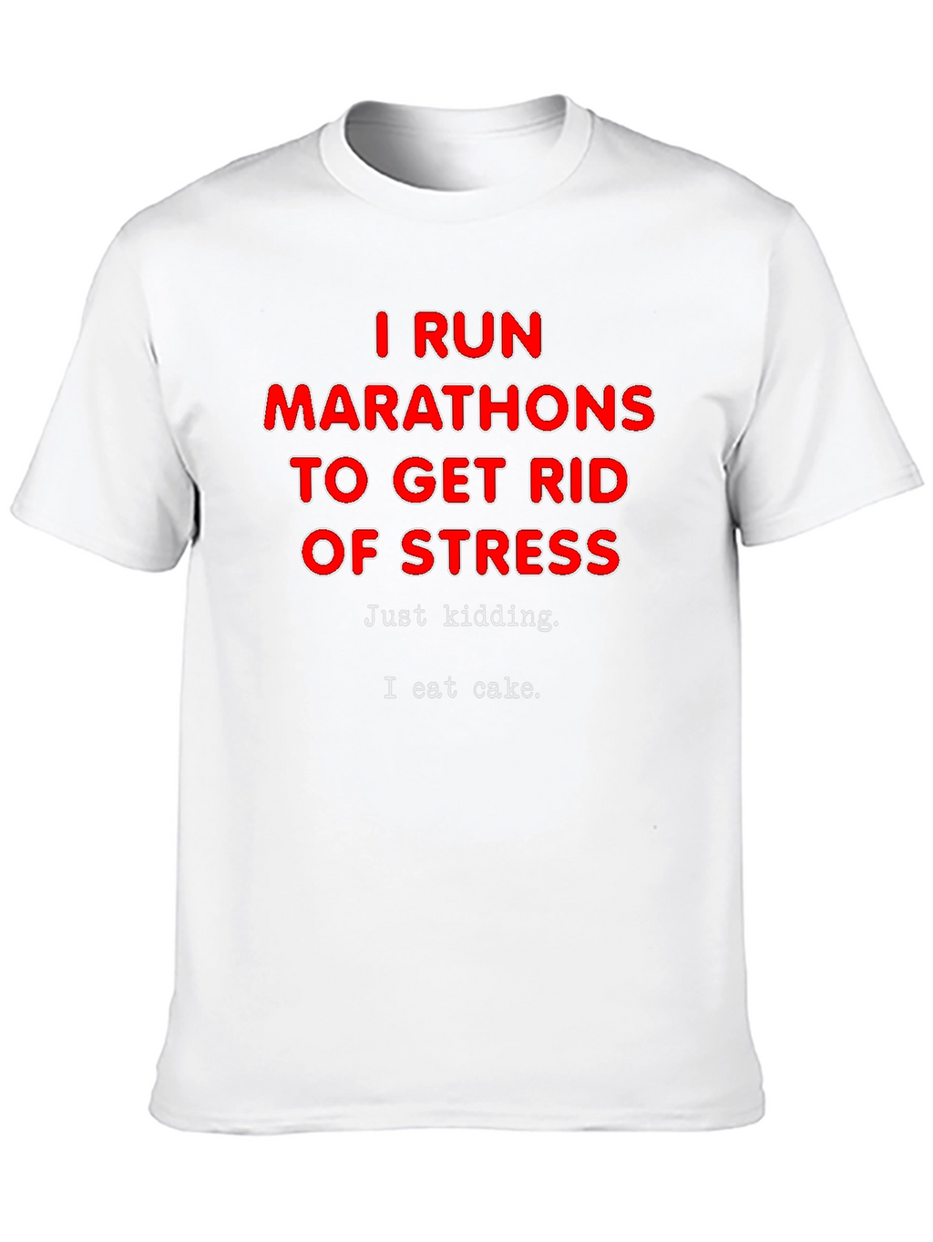 Funny Marathon Runner T-Shirt - I Eat Cake Design