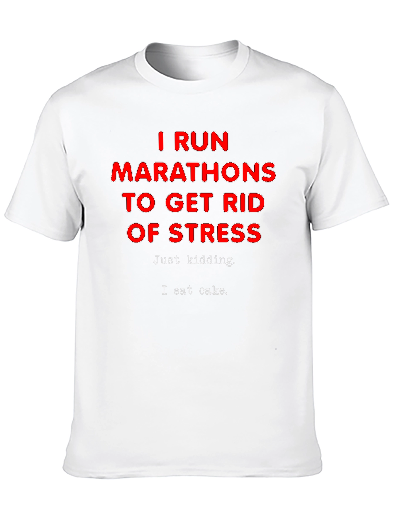 Funny Marathon Runner T-Shirt - I Eat Cake Design