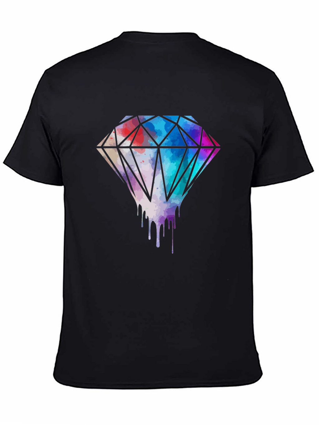 Diamond Drip Graphic Tee - Modern Streetwear Style
