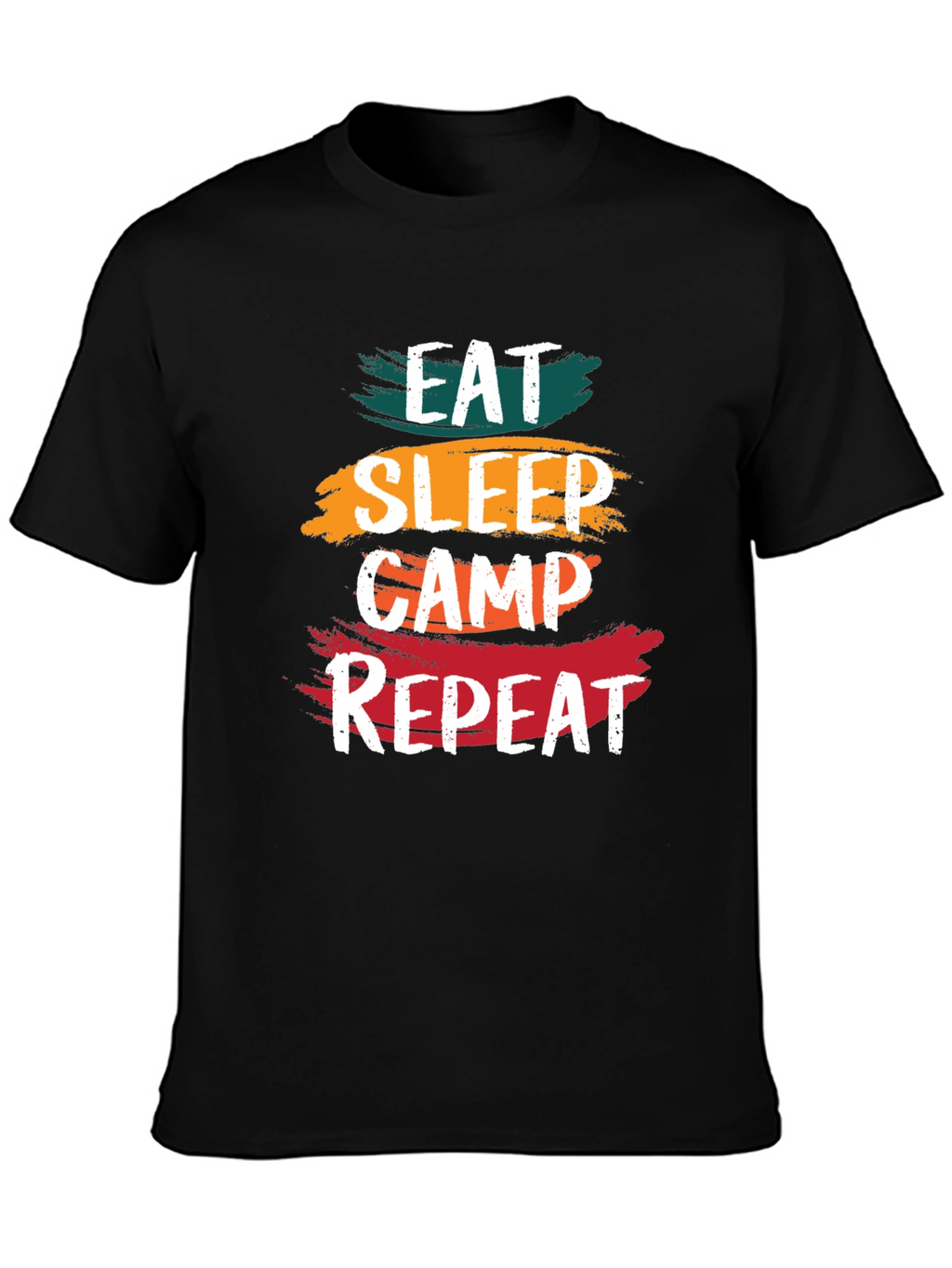 Eat Sleep Camp Repeat T-Shirt - Camping Adventure Tee