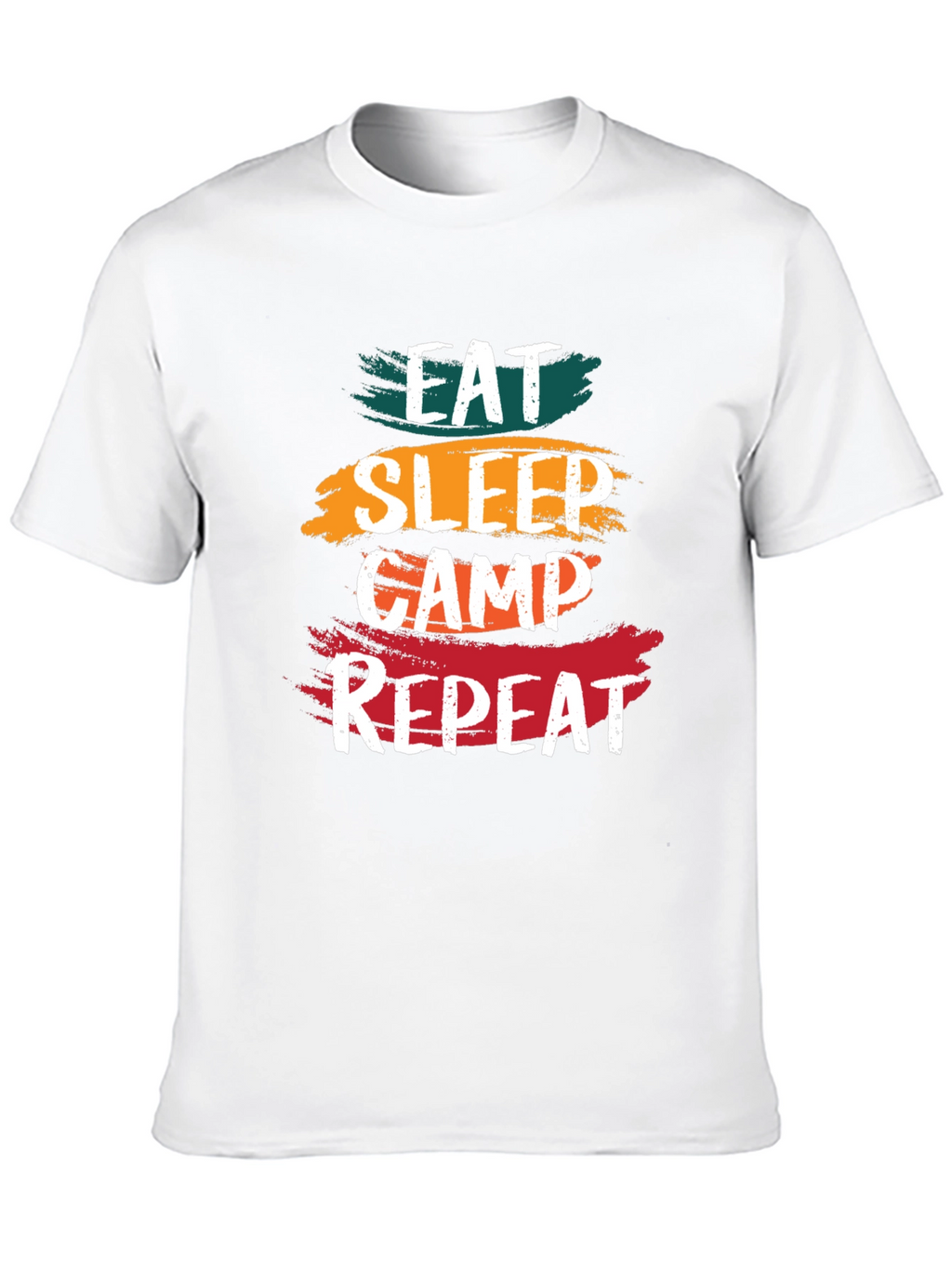 Eat Sleep Camp Repeat T-Shirt - Camping Adventure Tee